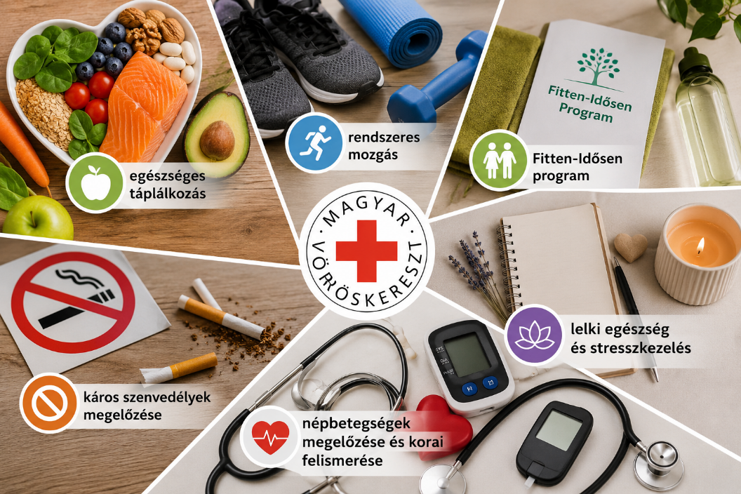 Egészségnevelési kiemelt témáink: egészséges táplálkozás, rendszeres mozgás, Fitten-Idősen program, káros szenvedélyek megelőzése, népbetegségek megelőzése és korai felismerése, lelki egészség és stresszkezelés